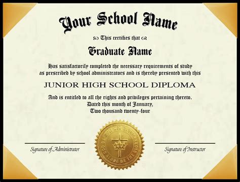 junior high school diploma